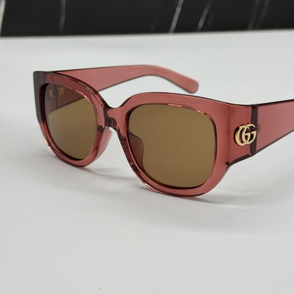 NEW GUCCI GG1599SA 003 SUNGLASSES WOMEN ROUND PINK EYEWEAR - Picture 7 of 11